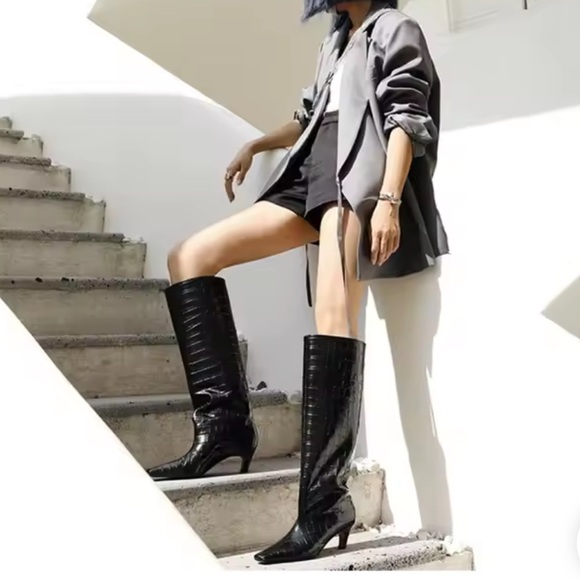 High Boots Ladies Slip On European Style - Picture 2 of 10